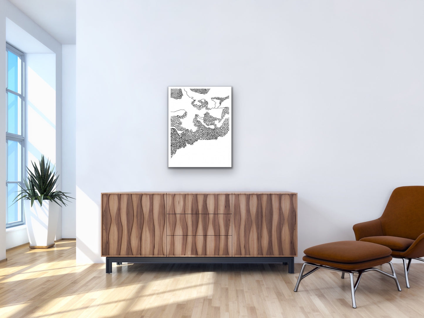 Carpinteria Beach Line Art Print