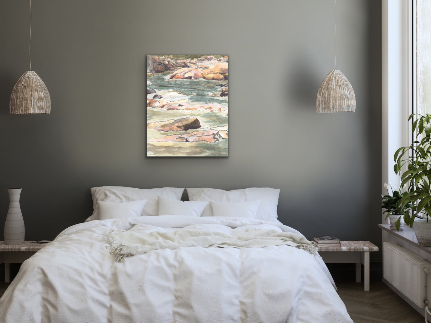 Flowing Water Detail Art Print