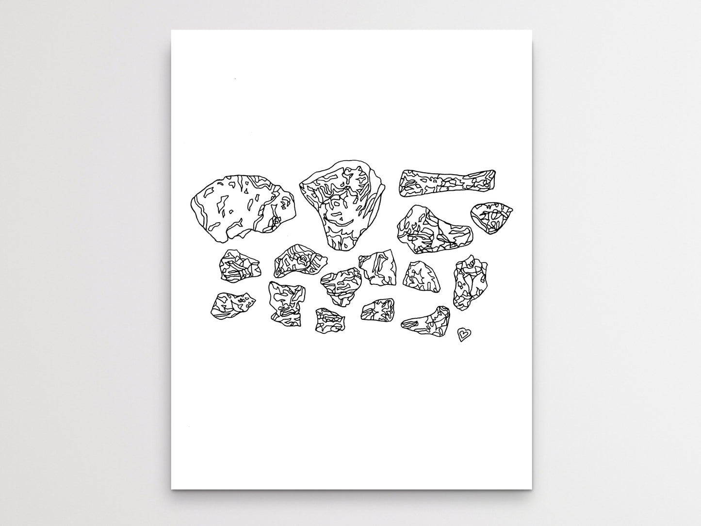 Maryland State Dinosaur Astrodon Johnstoni Bones Line Art Print. Maryland State Symbol