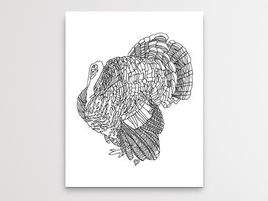 State Art. Wild Turkey Art Print. State Symbol Art