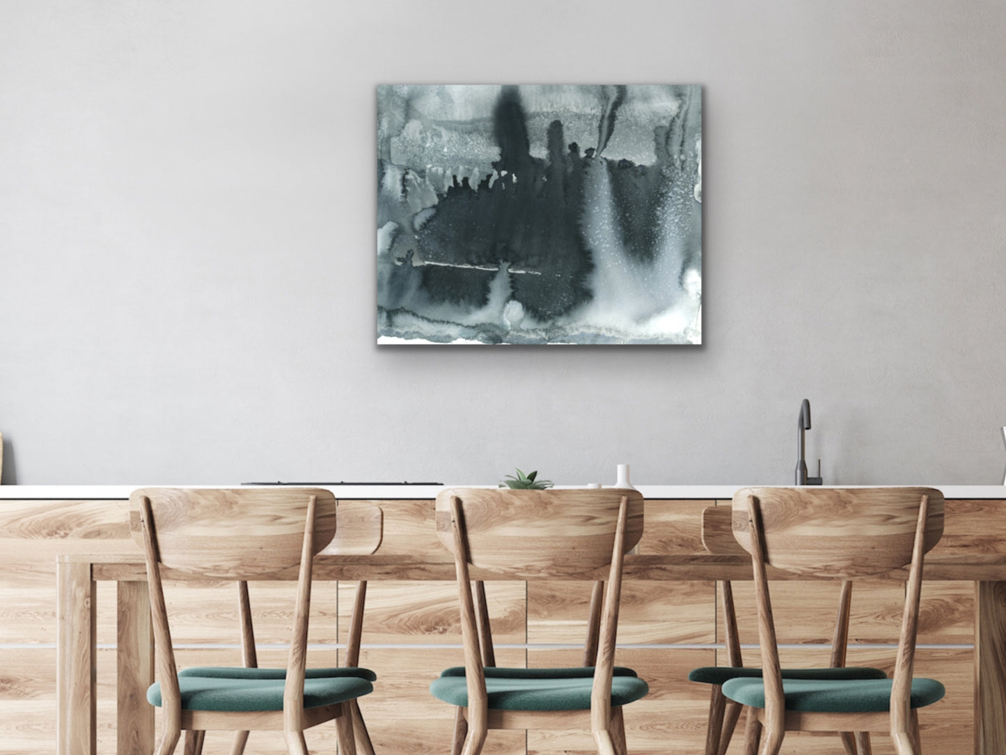 Blue Black Flow Art Print
