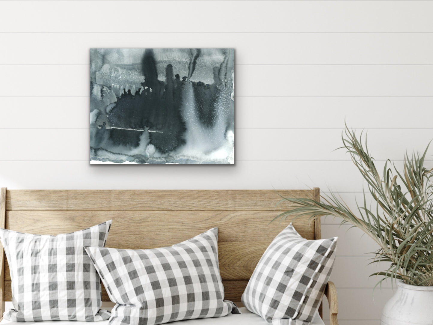 Blue Black Flow Art Print
