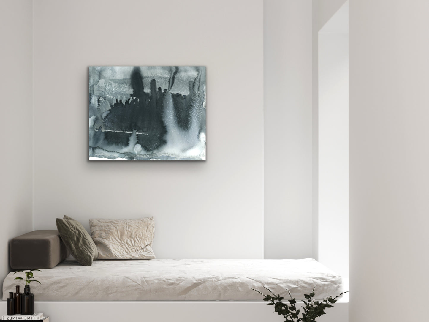 Blue Black Flow Art Print