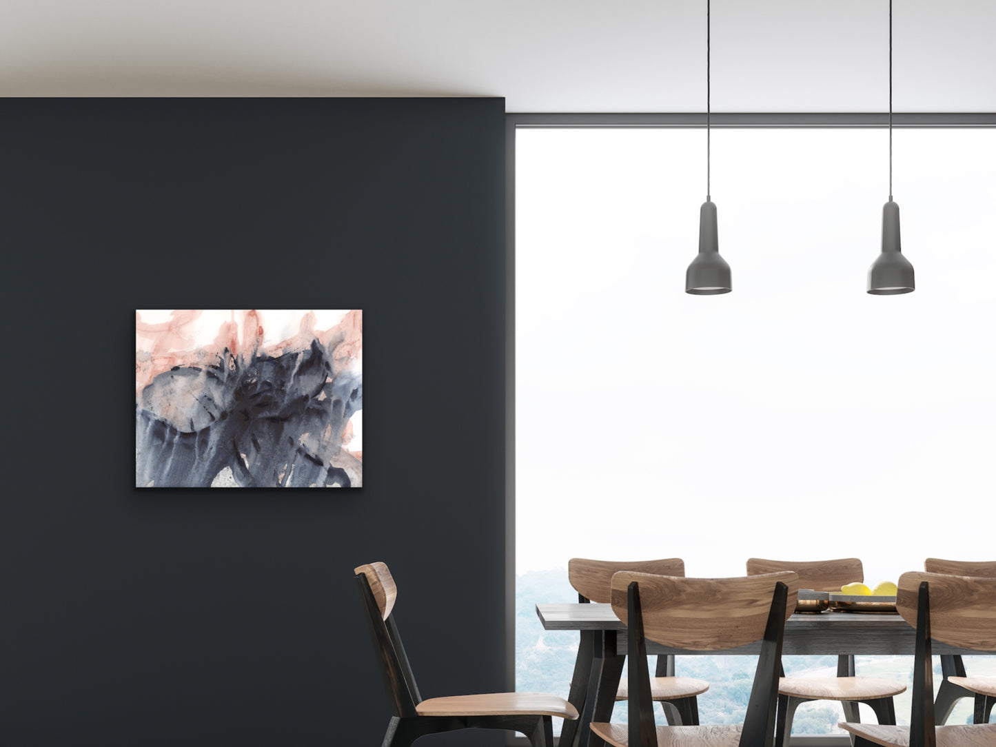 Pink Blue Gold Art Print
