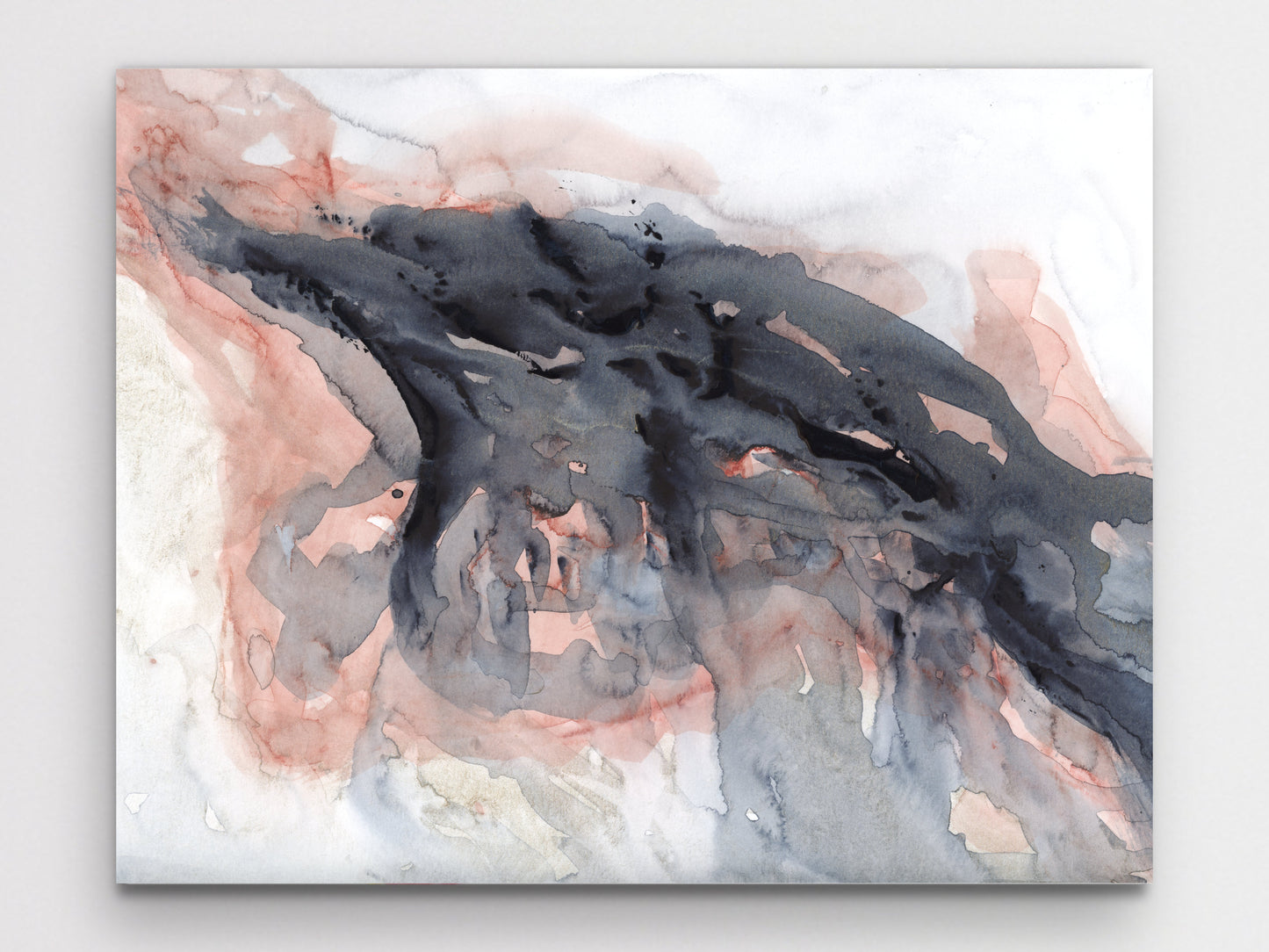 Pink Blue Gold Art Print