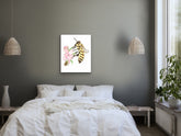 State Symbol Art. Honeybee Watercolor Art Print. State Symbol Art