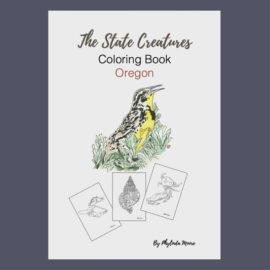 Oregon State Creatures Coloring Book. Print and Color