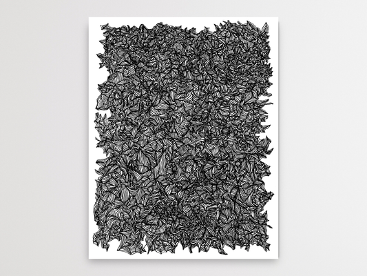 Leaves Line Art Print