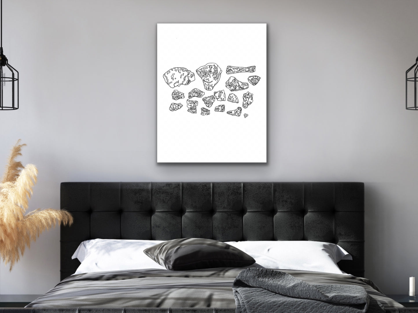 Maryland State Dinosaur Astrodon Johnstoni Bones Line Art Print. Maryland State Symbol