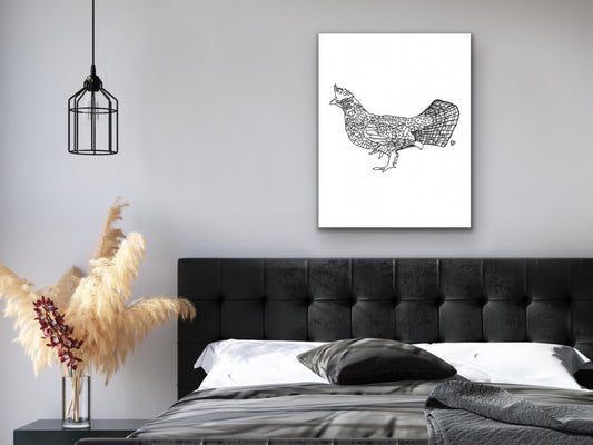 Pennsylvania State Bird. Ruffed Grouse Art Print. Pennsylvania State Symbol Art