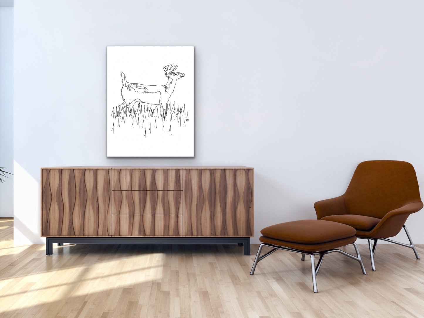 Pennsylvania State Deer. White Tailed Deer Art Print. Pennsylvania State Symbol Art