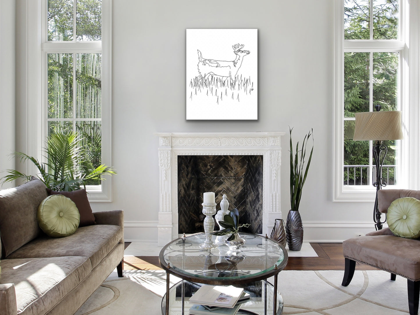 Pennsylvania State Deer. White Tailed Deer Art Print. Pennsylvania State Symbol Art
