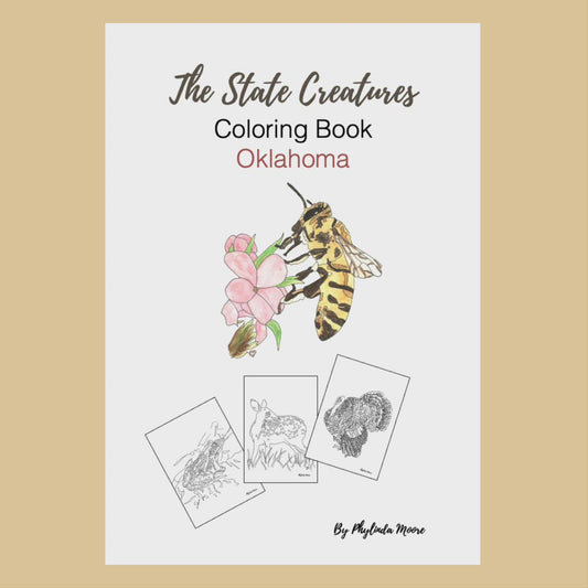Oklahoma State Creatures Coloring Book. Print and Color