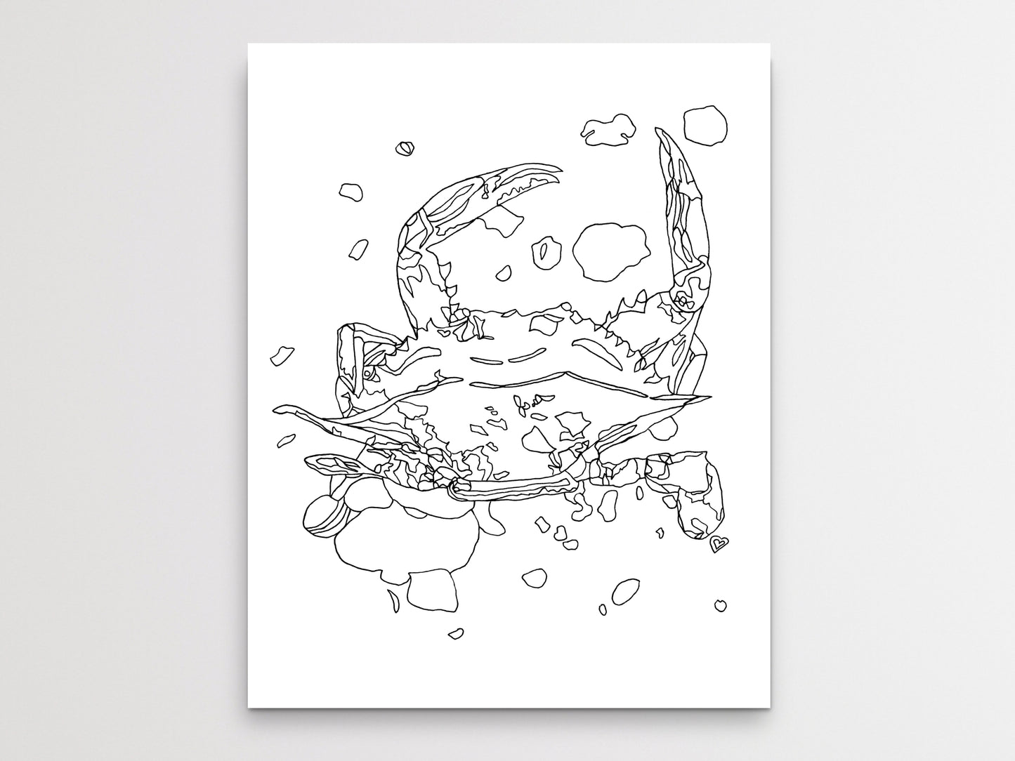 Maryland State Blue Crab. Maryland State Symbol Crab Line Art Print 1