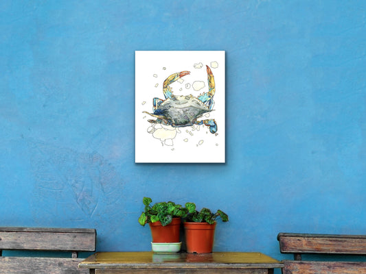 Maryland State Blue Crab. Maryland State Symbol Crab Watercolor Art Print 1