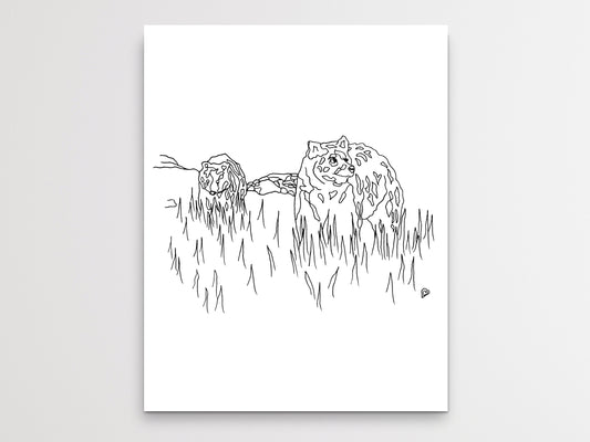 State Bear. Grizzly Bear Art Print. State Symbol Art