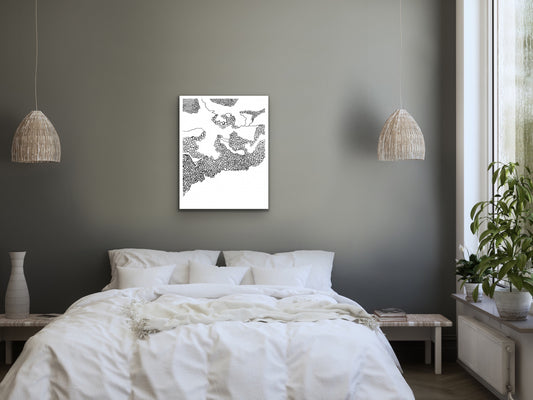 Carpinteria Beach Line Art Print