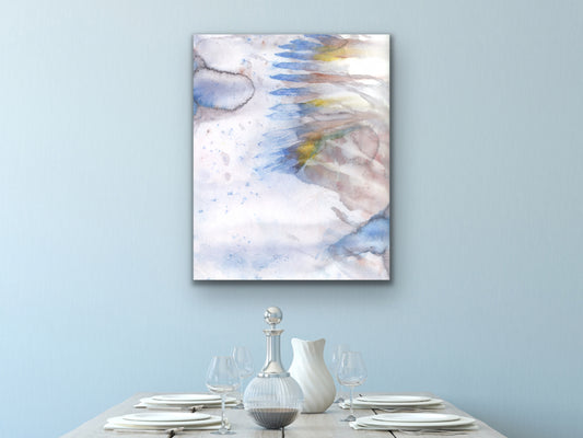 Feather Watercolor Abstract Art Print