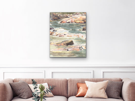 Flowing Water Detail Art Print