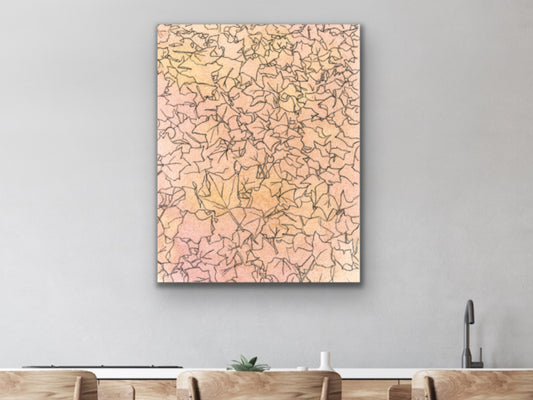 Watercolor and Ink Leaves 1 Art Print