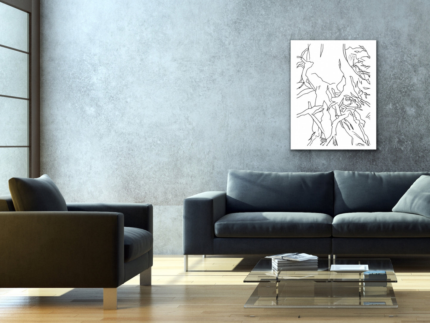 Tree Roots 2 Line Art Print