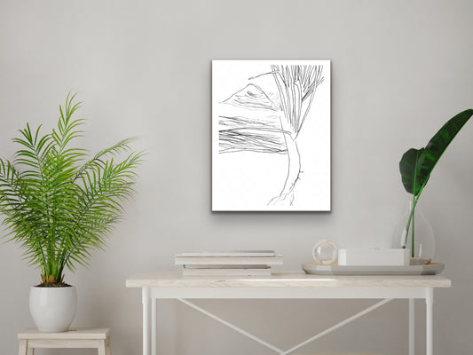 Palm Tree Line Art Print