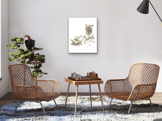 Raccoon Watercolor Art Print