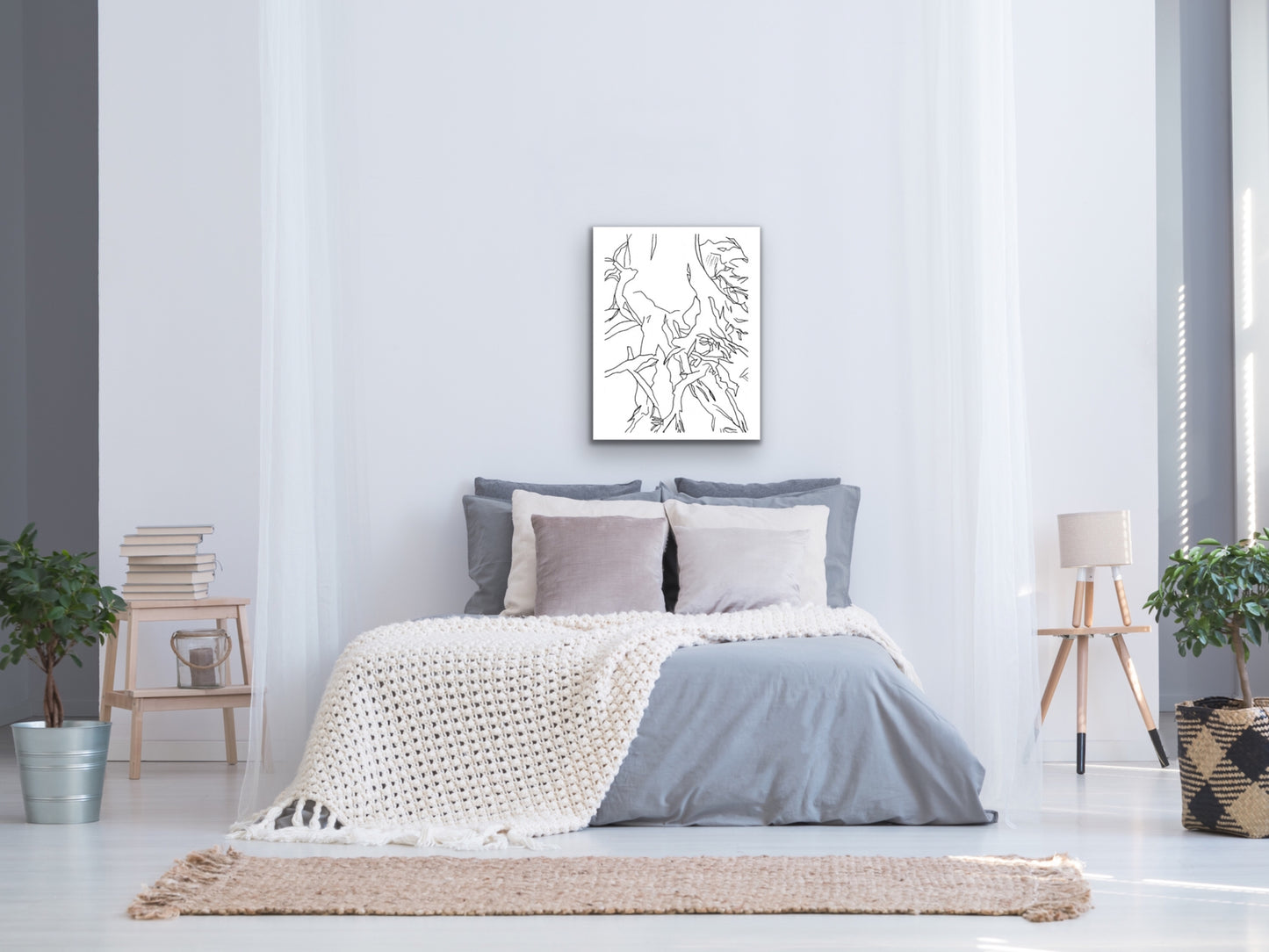 Tree Roots 2 Line Art Print