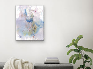 Abstract Watercolor and Etch Art Print