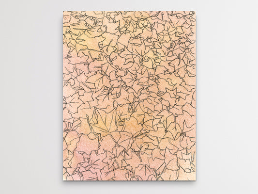 Watercolor and Ink Leaves 1 Art Print