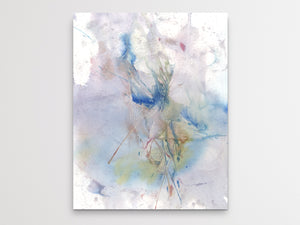 Abstract Watercolor and Etch Art Print