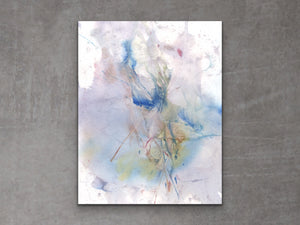 Abstract Watercolor and Etch Art Print