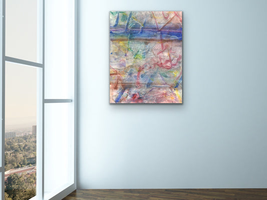 Watercolor and Etch Art Print