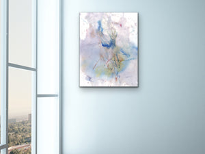 Abstract Watercolor and Etch Art Print