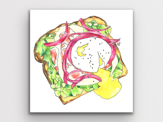 Onyx Egg Toast Art Print