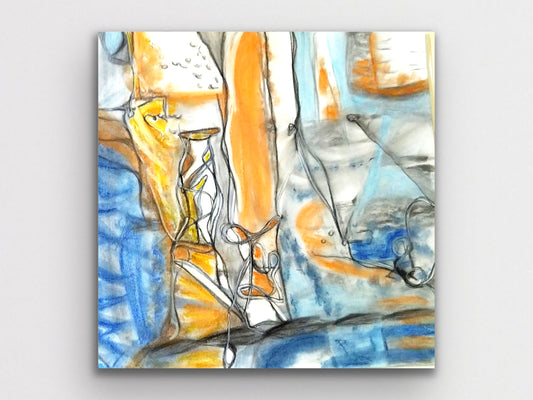 Pastel Orange Blue Art Print
