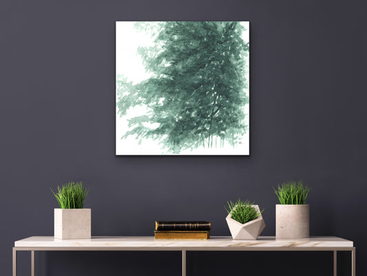 Watercolor Tree Shadow Art Print