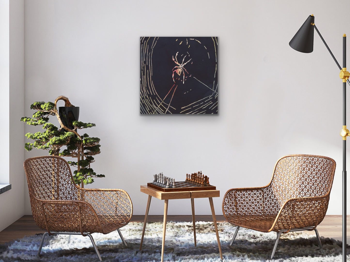 Spider in Web Art Print