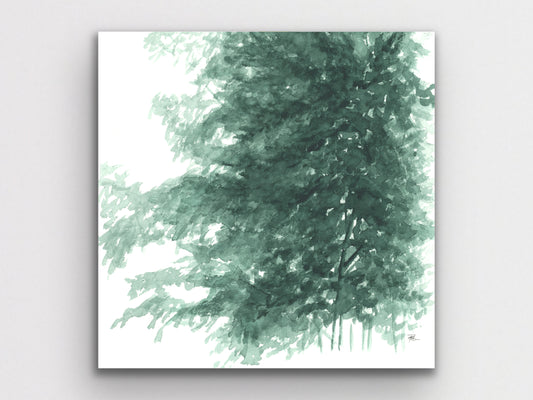 Watercolor Tree Shadow Art Print