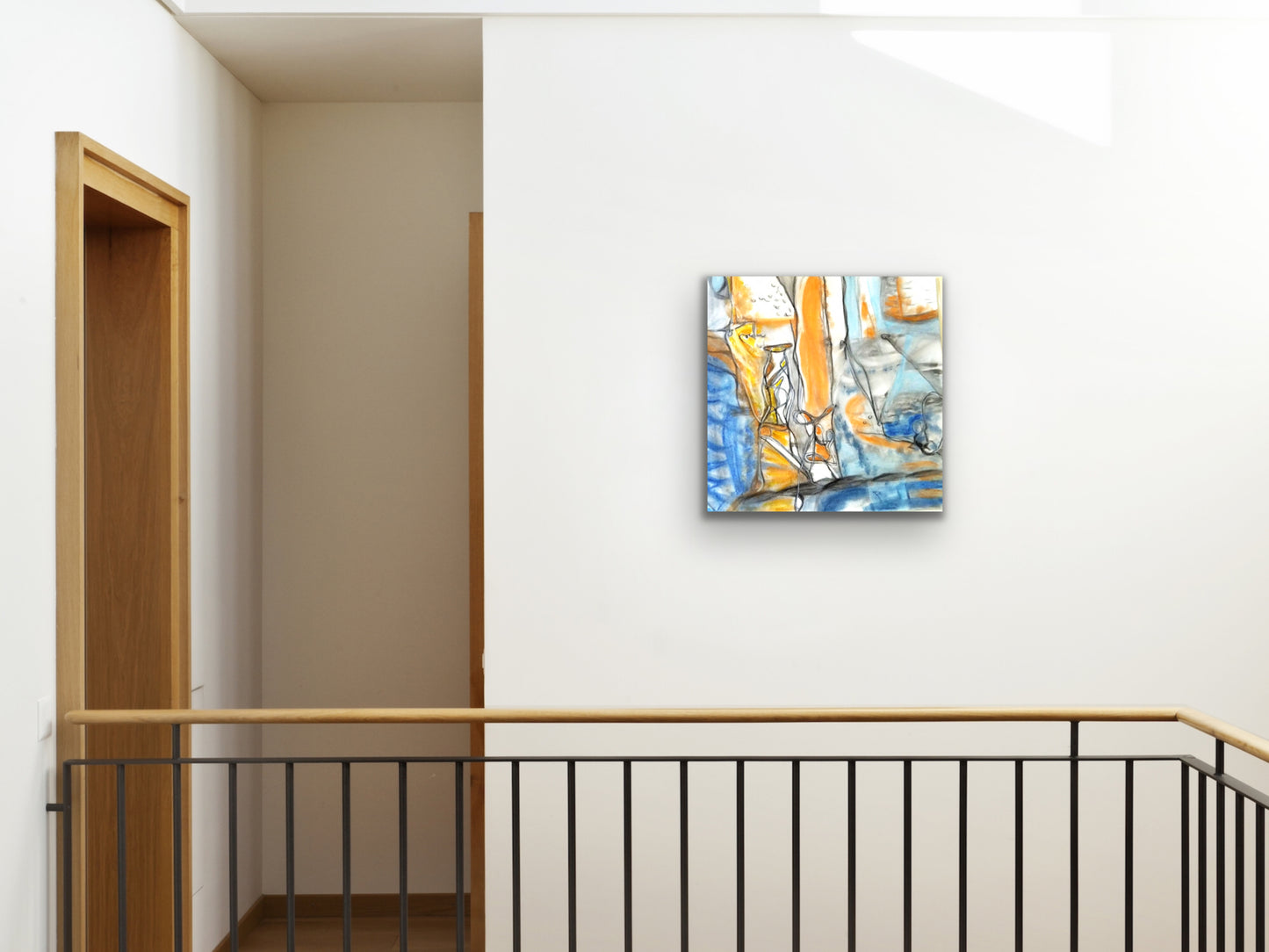 Pastel Orange Blue Art Print