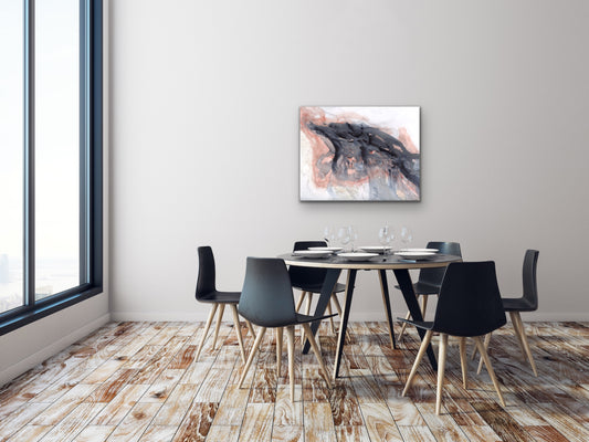 Pink Blue Gold Art Print