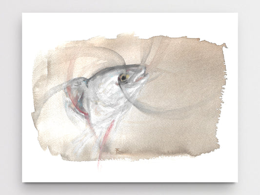 Fish Head Art Print
