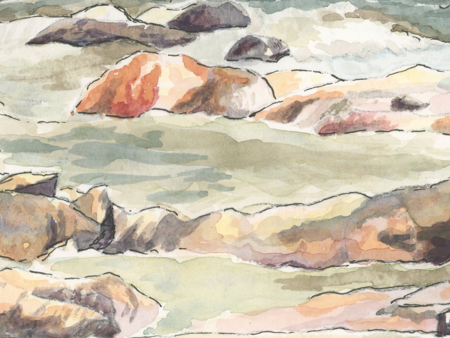 Flowing Water Detail Art Print