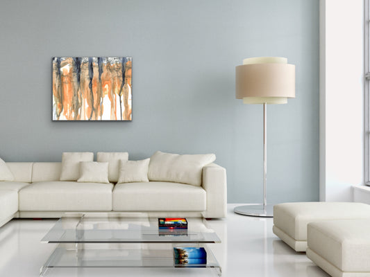 Orange and Blue Cascade Art Print