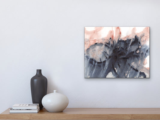 Pink Blue Gold Art Print