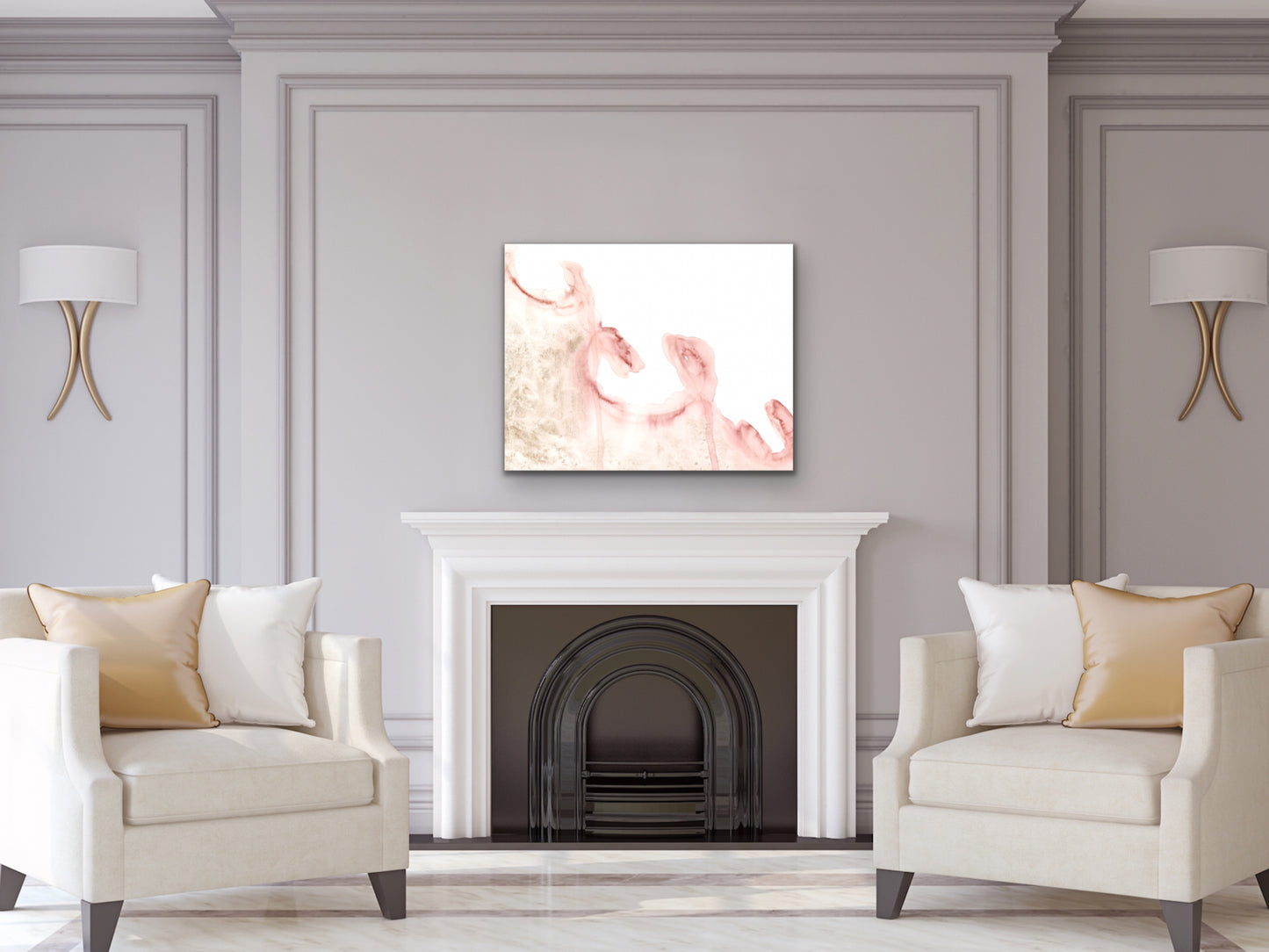 Pink and Gold Art Print