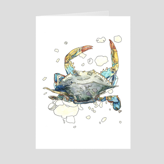 Blue Crab Greeting Card