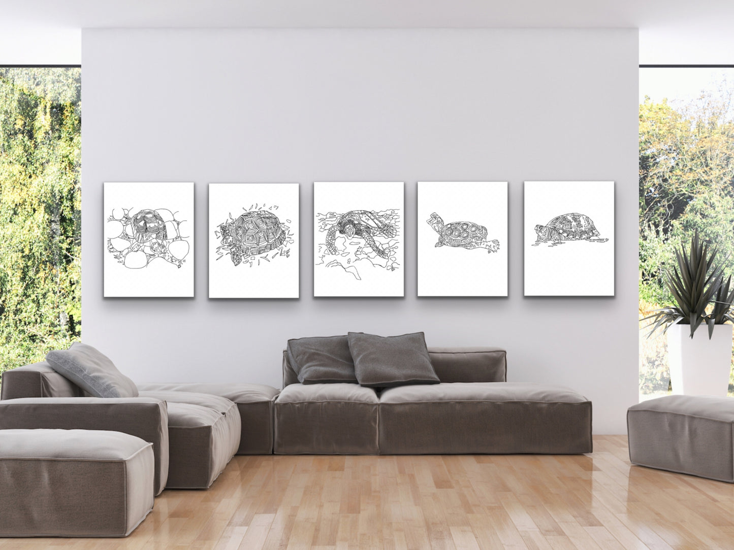 Pennsylvania State Turtle. Eastern Box Turtle Line Art Print