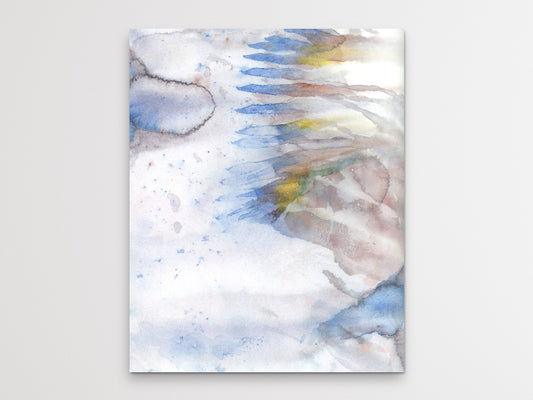Feather Watercolor Abstract Art Print