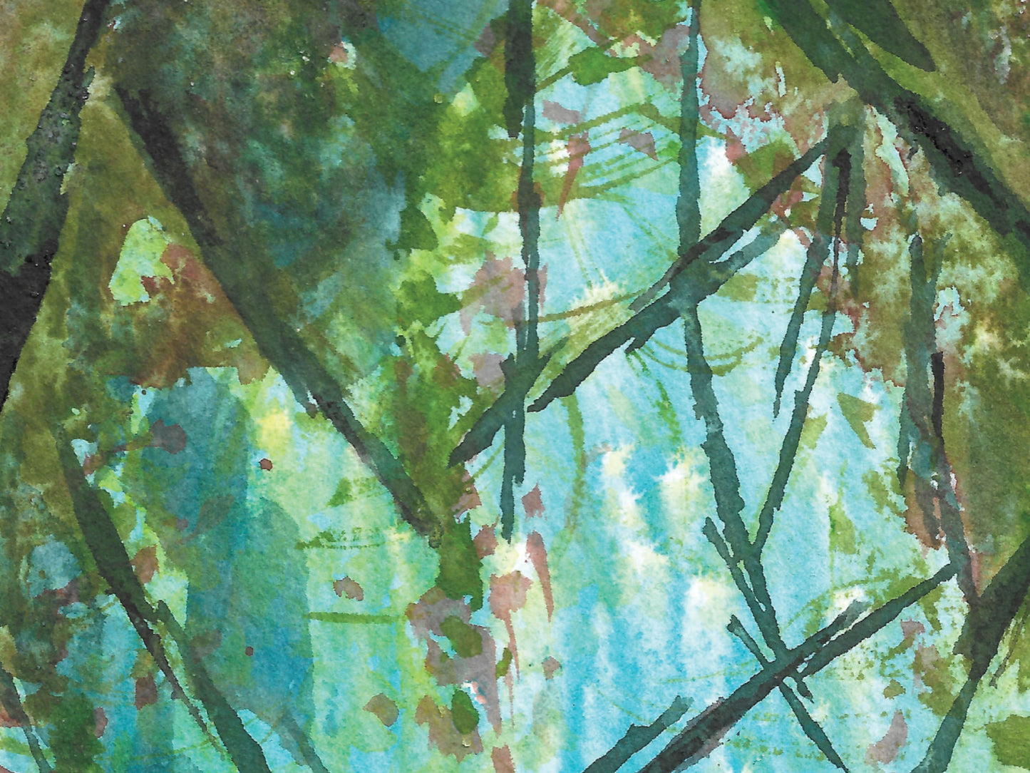 Abstract Trees Art Print
